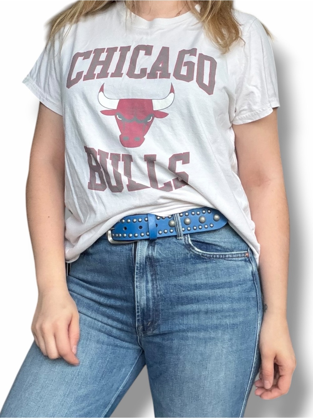 Abercrombie & Fitch Chicago Bulls White Soft A&F Collection Tee